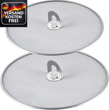 Edelstahl-Spritzschutz Set 25/32cm faltbar Kochdeckel Anti-Öl Pfannenlappen
