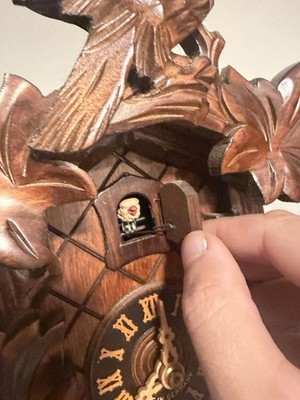 木製カッコウ時計 ダークブラウン made in west Garmany Cuckoo Clock Germany Wooden Weights Woden Hands | eBay