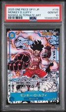 Monkey D. Luffy 118 Manga Alternate Art One Piece Op11 One Piece Japanese PSA 10