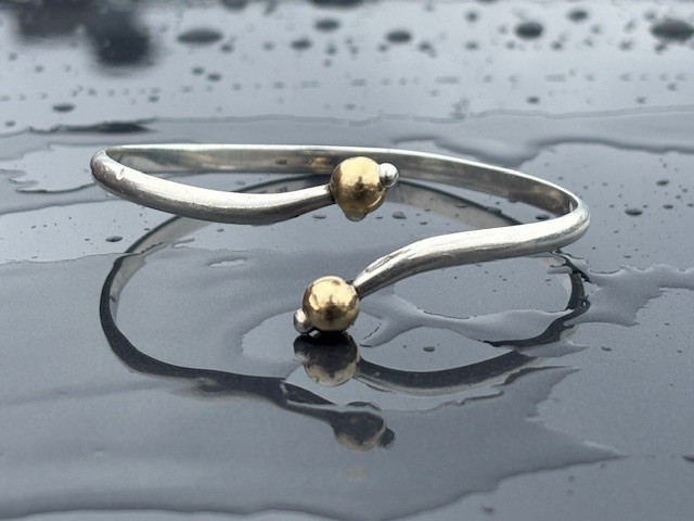 Cape Cod Double Bypass Wrap Bracelet Sterling Sil… - image 1