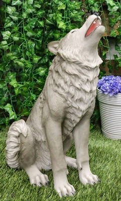 Large Howling Wolf Statue 18''H Mysterious Cries Of The Night Wolf Totem Spirit