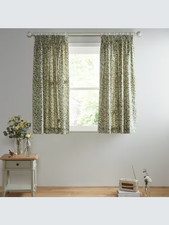 Image of Morris & Co Willow Bough green Pair Lined pencilplt Curtains W167 Drop182cm