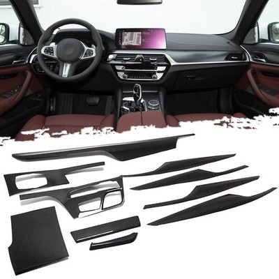 10 pcs Für BMW 5er Serie G30 M5 F90 Innenraum Kohlefaser Konsole Dashboard Trim