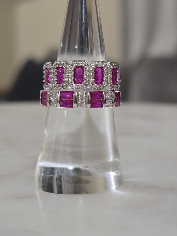 Bomb Party *CUSTOM* July Birthday - The Timeless/Ava Set - Ruby Rhodium see DESC