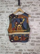 Vintage Handmade Reversible Halloween Vest Me...