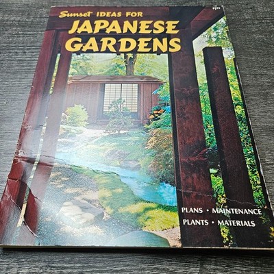 Sunset Ideas for Japanese Gardens Lane Books Vintage Softcover Gardening