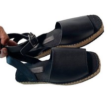 ASOS Black Espadrille Ankle Buckle Sandal