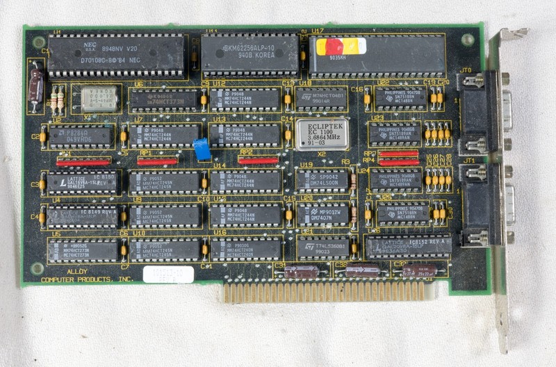 Vintage Alloy Computer Products unknown communications card 8 bit ISA ISAC67