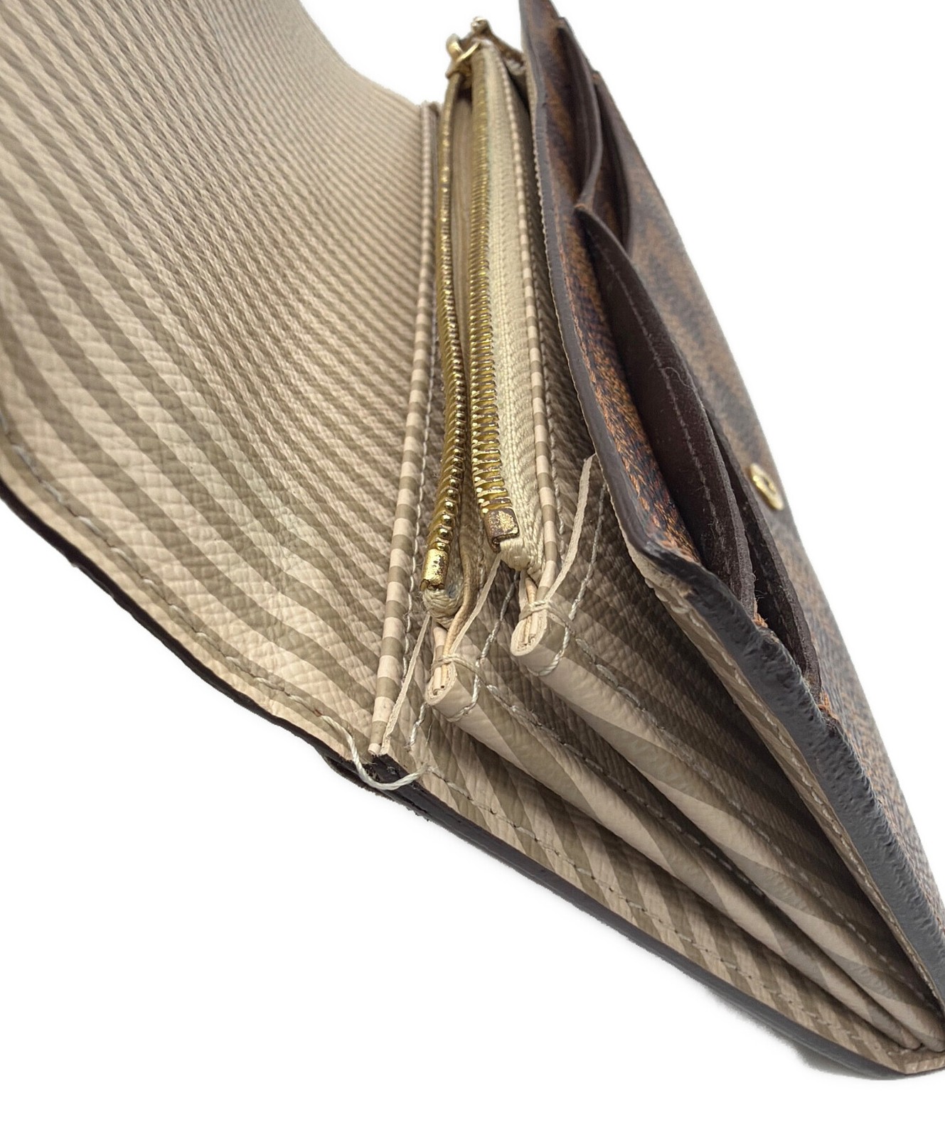 LOUIS VUITTON N63179 Brown Monogram Canvas Leather Long Wallet SN3412 thumbnail 7