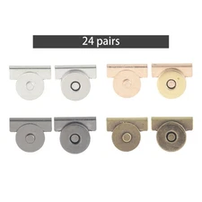 24Pcs Snaps Button Fastener Removable Crafts Handbags Snap Closure Button