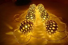 LED Fairy Lights Moroccan Ball Fairy Lights Battery Creative Decorative Lights