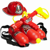 Fireman Backpack Water Gun Blaster Fire Hat- Water Gun Beach Toy Outdoor Sports Fireman Backpack Water Gun Blaster Fire Hat- Water Gun Beach Toy Outdoor Sports