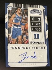 2020-21 Contenders Draft Picks Tre Jones Auto Prospect Ticket Duke Blue Devils