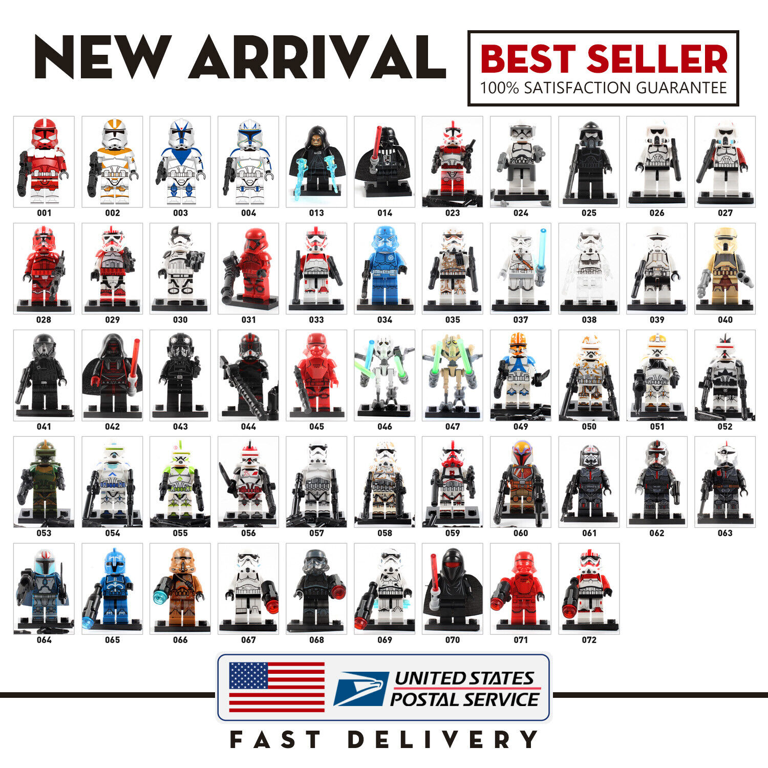 STAR WARS For LEGO Minifigures - Galactic/Imperial Clones, Troopers and Officers
