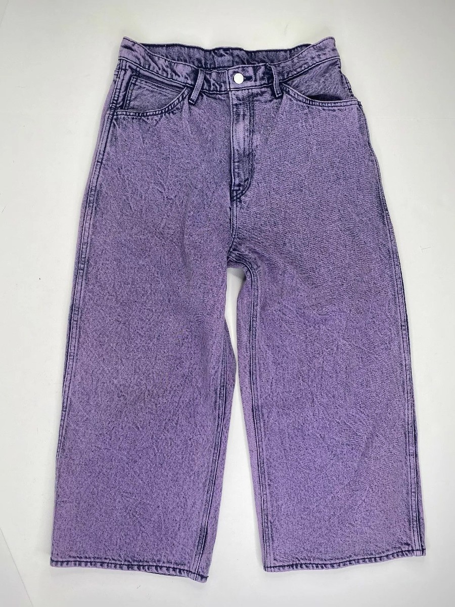【NONCODE】Linne Line Damage Pants RARE Levis LINE 8 “SAMPLE GARMENT” Cropped MOM Jeans Wide