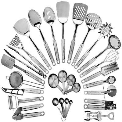 29 Pcs Stainless Steel Kitchen Utensil Set Cooking Utensils