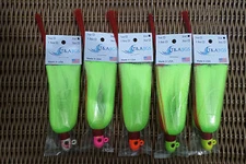 Lot of 5 SNOOK FLARE HAWK RED TAIL T&A JIGS *COLOR and WEIGHT CHOICE* Mustad