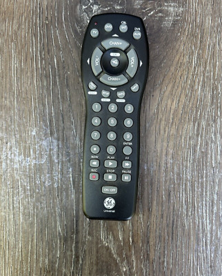 Genuine GE RC24993-C Universal TV / DVD / SAT Replacement Remote Control Black