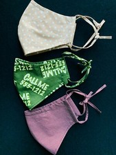 3Pcs Reusable Fabric Face Mask with Nose Wire Pocket Made in the U.S.A