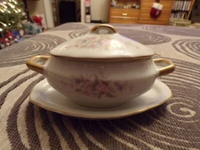 VTG Lefton China Small Covered Dish 