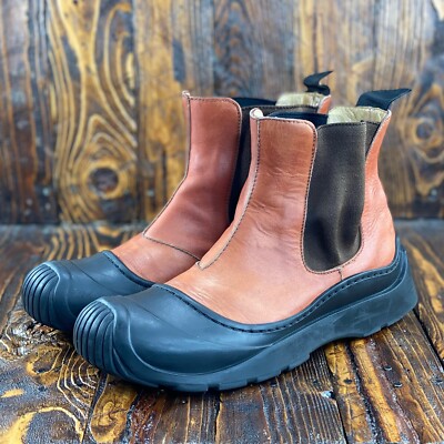 Premiata PR-1 Men s Leather Rubber Chelsea Brown Boots Waterproof Size 10.5