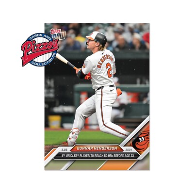 Gunnar Henderson 50th Home Run - 2024 MLB TOPPS NOW Card 243 In 