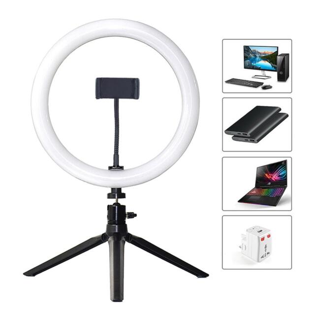 Selfie Ring Light Photography Led With Mobile Phone Holder Tripod Stand