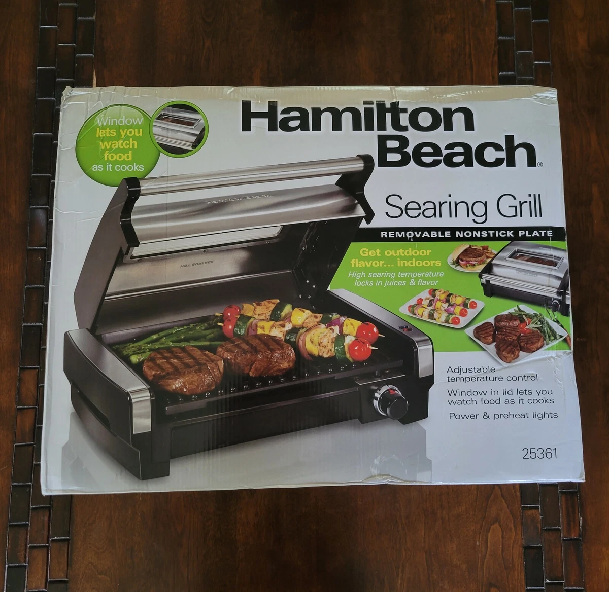 Hamilton Beach 25361 Flavor Searing Indoor Grill- New