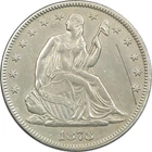 1878 Seated Liberty Half Dollar 50C, About Uncirculated AU, Cleaned/Scratched