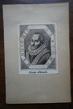 GIACOPO MENOCHIO (1532-1607) Italian lawyer. portrait. engraving 17 eme. text au