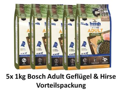 Bosch Mini Adult Geflügel & Hirse | 5x 1kg Hundefutter