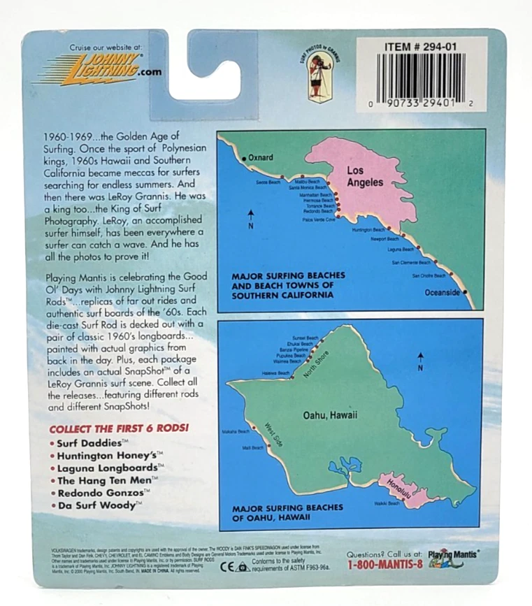 2000 Johnny Lightning Surf Rods Da Surf Woody Collectible Diecast - Image 2 of 4