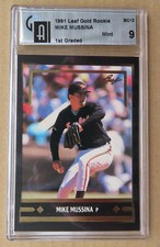 Mike Mussina 1991 Leaf Gold Rookie BC12 - GAI  9.0  MINT !