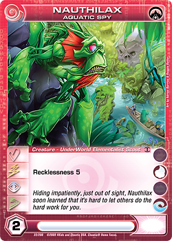 Chaotic Nauthilax Aquatic Spy 32/200 AU 1st Edition Common Max