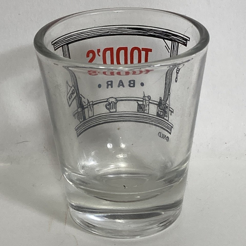 Todd’s Bar Shot Glass NLD 2.25" Tall Glass Shot Glass Todd Name Graphic