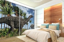 3D Dinosaur Tree ZHUA1833 Photo Curtain Window Blockout Fabric Amy 2023