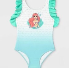 One Piece Little Mermaid Disney Princess Ariel Swimsuit Size 2T
