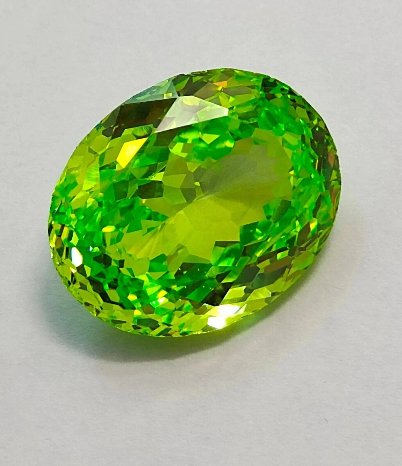 Cambodian 100 Ct Certified Natural Zircon Parrot Color Oval Cut Loose Gemstone