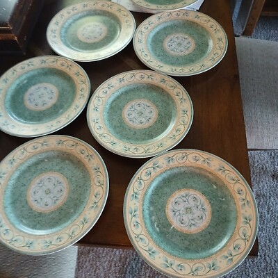 Pfaltzgraff French Quarter Soup/Cereal Bowls - Set Of 4, Green Stoneware, Microwave & Dishwasher Safe