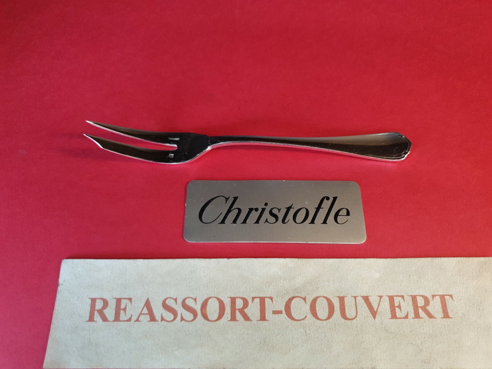 Tenedor De Marisco 15 CM Japonés Christofle En Muy Buen Estado Metal Plateado