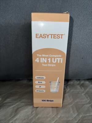 Easytest 4 In 1 UTI Test Strips 100ct Exp 12/2026 New In Box Free Ship