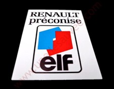 AUTOCOLLANT - STICKER ELF PRECONISE HUILE RENAULT SUPER 5 GT TURBO R5 ALPINE TUR