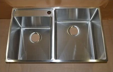 Elkay 33.5" x 20.5" Double Basin Top Mount Kitchen Sink w/Right Primary Bowl