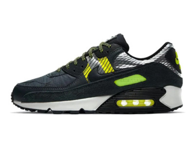 Nike 3M x Air Max 90 Unisex Sneaker (UK_6) Anthracite-Volt Brandneu