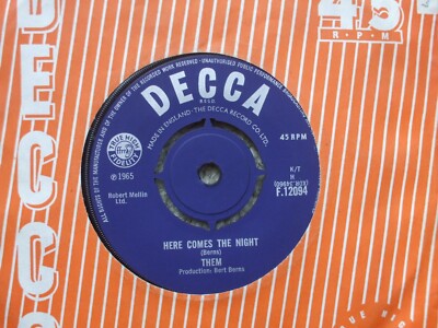 Them - Here Comes The Night / All For Myself  - EX- UK 45