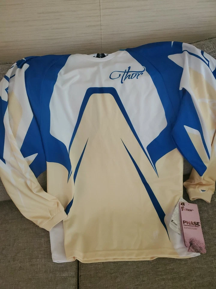 Thor Phase Performance Jersey Women's L Blue and gold New with Tags! - Image 2 of 4