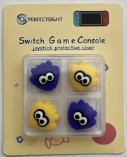 Thumb Stick Grips Joystick Cap Cover Analog Switch 4PCS Blue & Yellow Splatoon
