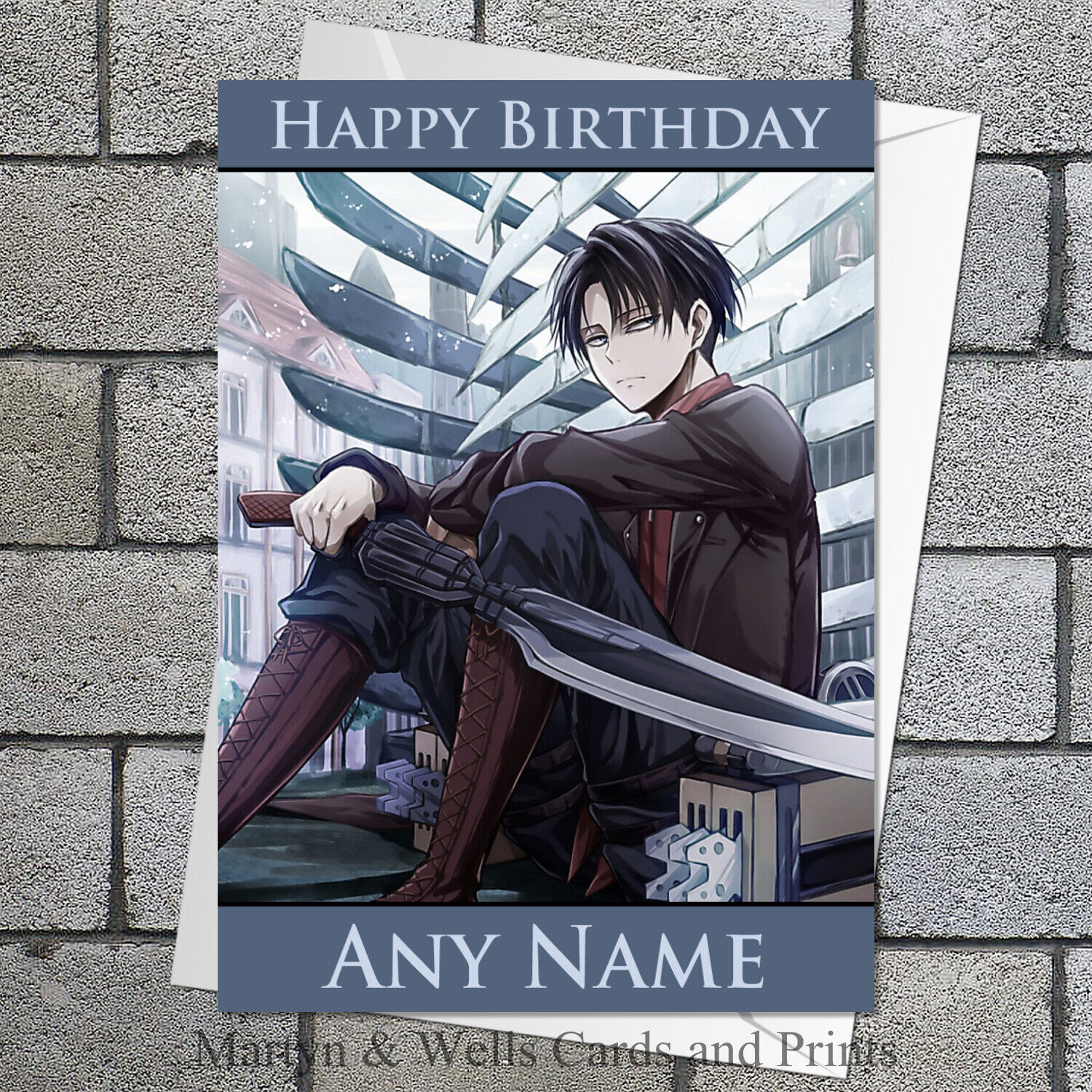 Attack Titans Greeting Card, Anime Postcards Attack Titans