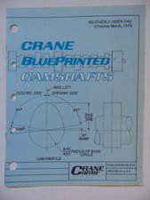 Vintage Original 1975 Crane Blueprinted Camshafts Catalog and Price Lists