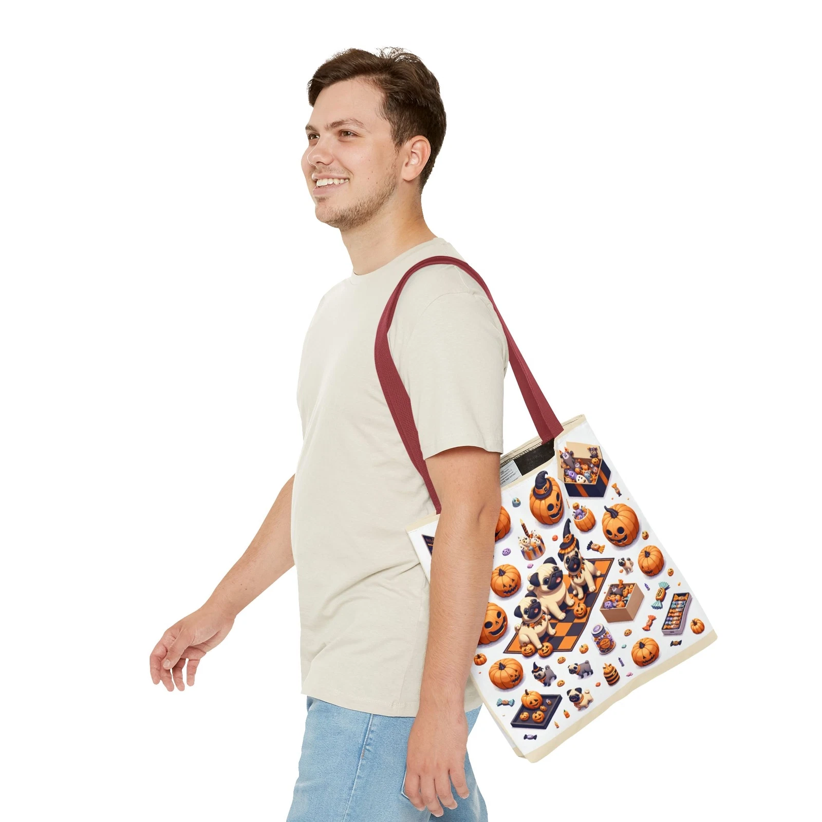 Halloween and Pugs Tote Bag